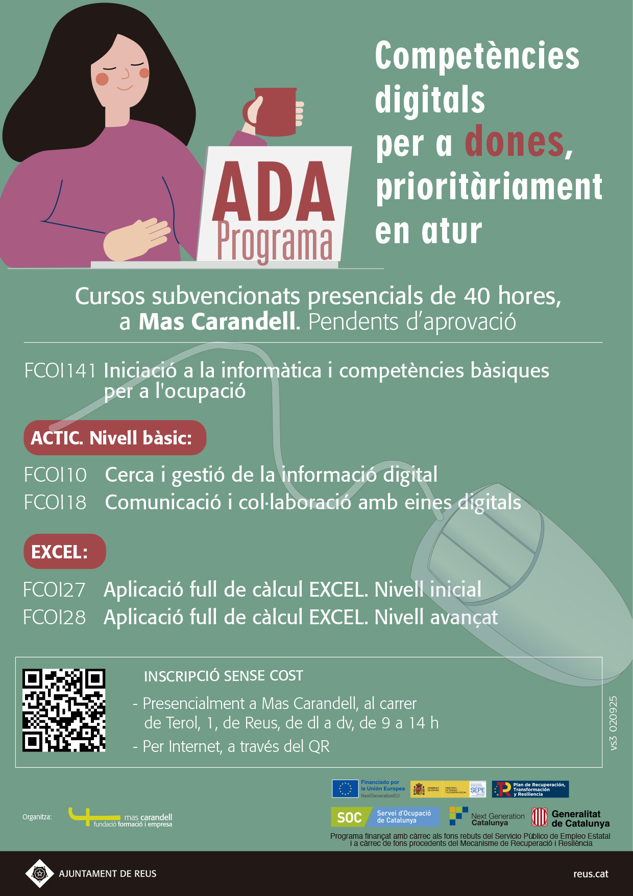 Imatge de la noticia : Sessió informativa dels cursos subvencionats del Programa ADA