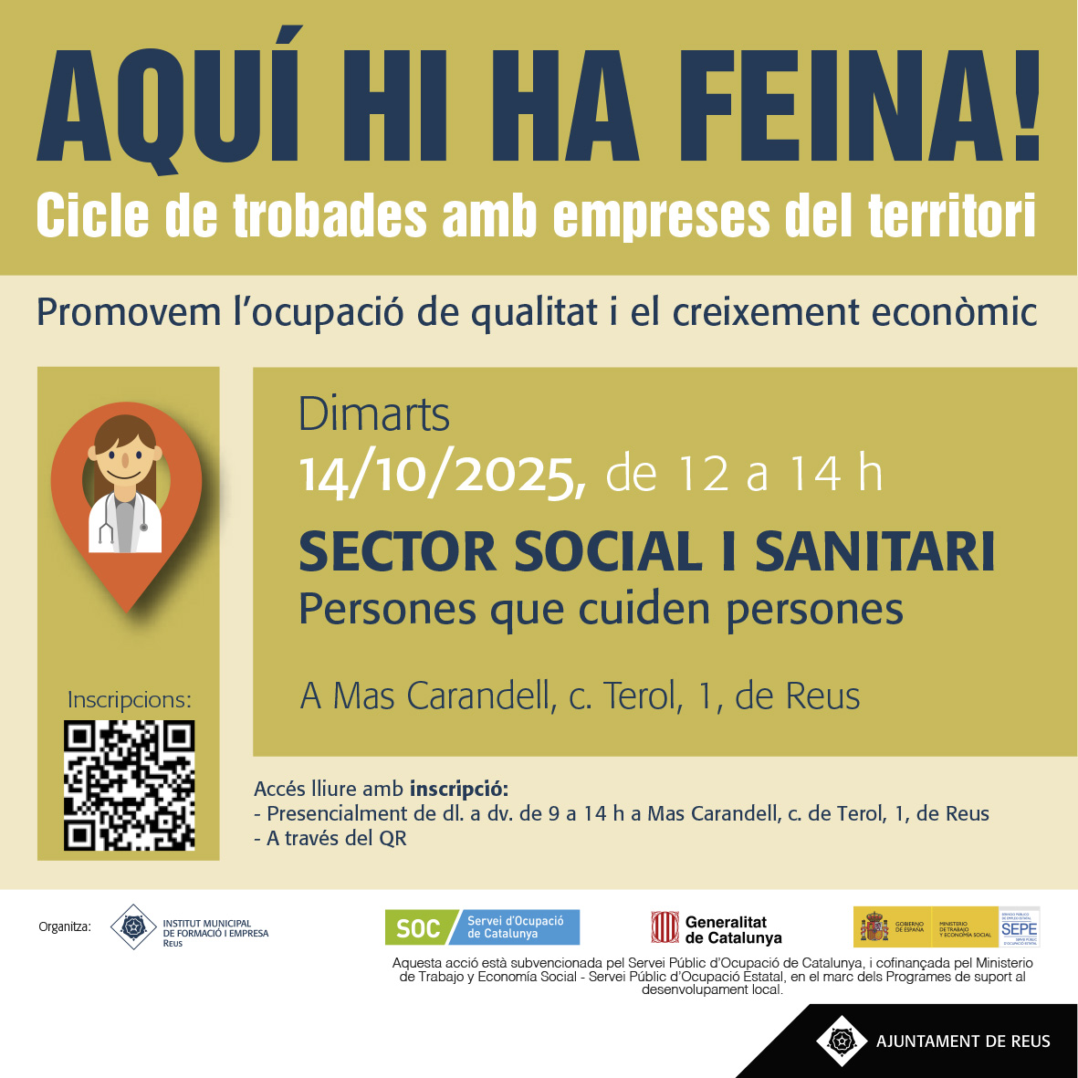 Imatge de la noticia : Aquí hi ha feina!!! Sector social i sanitari: persones que cuiden persones
