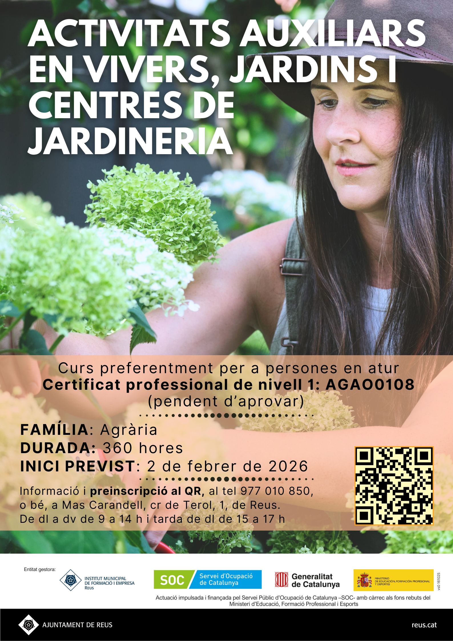Imatge coberta de Sessió informativa del curs d'Activitats auxiliars en vivers, jardins i centres de jardineria (AGAO0108)