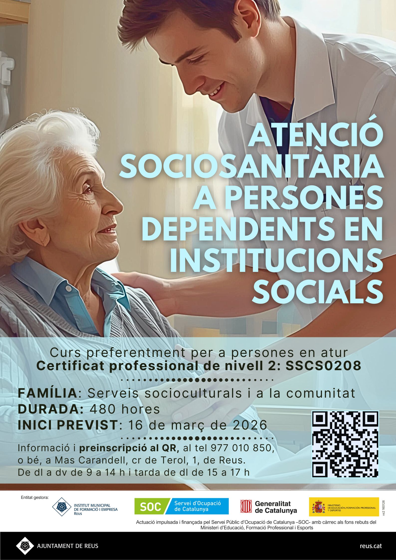 Imatge coberta de Sessió informativa del curs d'Atenció sociosanitària a persones dependents en institucions socials (SSCS0208)